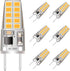 G8 LED Bulb Dimmable, 120V T4 JCD Type Bi-Pin G8 Base, 20W Halogen Equivalent, Warm White 3000K (6 Pack)