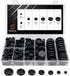 Vrupin 188 Pieces Rubber Grommet Kit Rubber Plugs for Round Holes, Wiring,