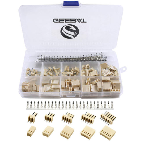 GeeBat 300pcs 2.54mm KF2510 Connector Kit with Female Pin Headers, 2/3/4/5/6 Pin Housing Connector