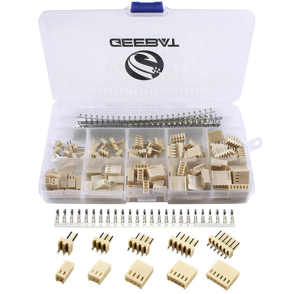 GeeBat 300pcs 2.54mm KF2510 Connector Kit with Female Pin Headers, 2/3/4/5/6 Pin Housing Connector