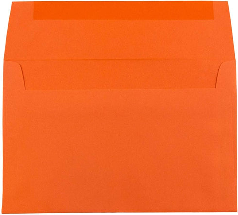 JAM PAPER A7 Colored Invitation Envelopes - 5 1/4 x 7 1/4 - Orange Recycled, 100/Pack