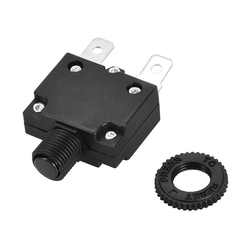 uxcell Thermal Circuit Breaker 5 Amp Push Button Reset Overload Protector 125/250V AC 32V DC with Quick Connect Terminal