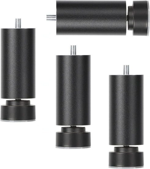 Tophacker Aluminium Reinforced Support Legs, 4 Pieces Furniture Sofa Legs, Cabinet Legs Adjustable