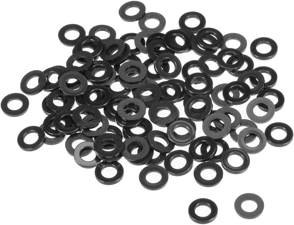 uxcell Nylon Flat Washers 12mm OD 6mm ID 1.5mm Thickness for Faucet Pipe Water Hose, 100-Pack