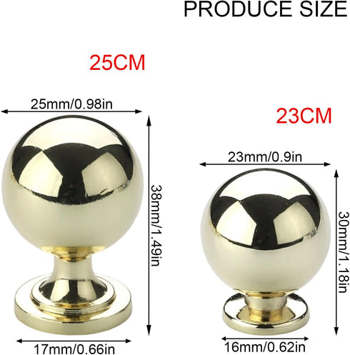 Ywmsfl 6Pcs Furniture Decorative Handle Modern Zincs Alloy Dressers Knob Round Ball Bedside Cabinet Pull Easy