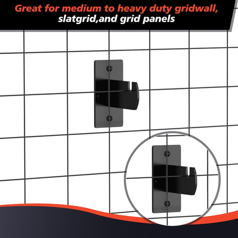 16 Pcs Gridwall Mount Brackets with Screws for Grid Panels, Clothing Store Retail Display, Garage Wall Organization