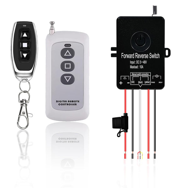 Waterproof DC5-48V/10A Wireless Remote Forward Reverse Switch-Linear Actuator Controller/Switch for Linear Actuator,Winches,Shutter