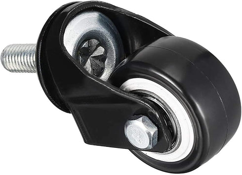 GXYY 1.5 Inch Swivel Caster Wheels PU, 360 Degree Threaded Stem, 330lb Capacity, Pack of 4