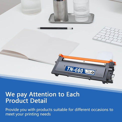 TN660 Toner Cartridge High Yield for Brother TN 660 TN630 for HL-L2300D HL-L2380DW (TN6602PK)