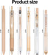 Buqoo Gel Pens Set, 5 Pack Retractable Gel Ink Pens 0.5mm Fine Points Pens Various Styles of Gel Pens with 1 Highlighter for Drawing Writing Planner School Supplies (Brownish Red Color) by Buqoo