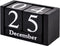 GDYOOSHOW Perpetual Wooden Desk Blocks Calendar Small Black Month Date Display