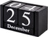 GDYOOSHOW Perpetual Wooden Desk Blocks Calendar Small Black Month Date Display