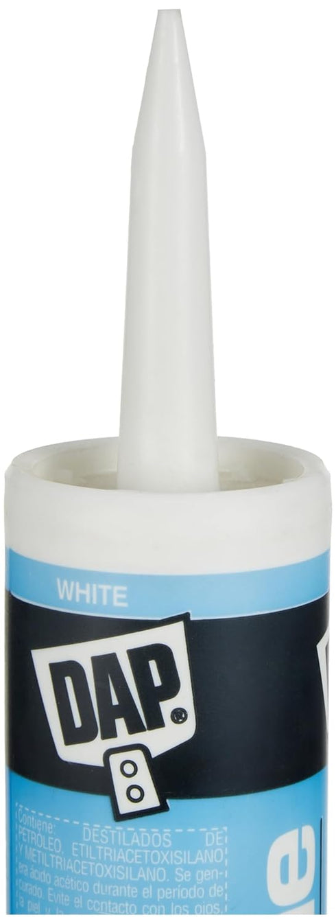 DAP White Silicone Rubber Sealant, 10.1 Oz