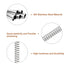 uxcell 5Pcs Compression Spring, Wire Diameter 0.012", 304 Stainless Steel Coil Mechanical Spring, Silver