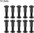 uxcell Screw Post Fit for 5/16"(8mm) Hole Dia, Male M6x25mm Binding Bolts Leather Fastener Carbon Steel (10 Sets)