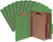 Blue Summit Supplies Green Classification Folders, 10 Pack, Letter Size with 2 Inch Tyvek Expansions