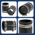 Supply Giant Flexible PVC Coupling with Stainless Steel Clamps, 2.4" Inner Diameter for 2" Nominal Pipe, Black