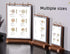 Rikyo A5 6 Pages-12 (6x8") Walnut Wood Sign Holder Vertical Table Card Flip Display Sides,T Double Sided Flyer Display
