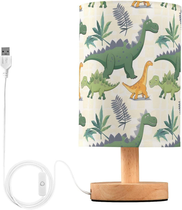 Dinosaur Green Dino A Lamp for Girls Boys Bedroom Bedside Table Lamp