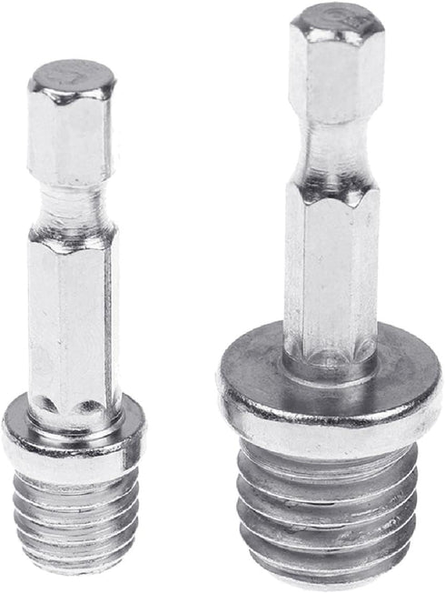 RDTGHY 2 M10 M14 Pcs Hex Socket Adapter Silver Conversion Rod Impact Power Drill Chuck Converter for Woodworking Drill