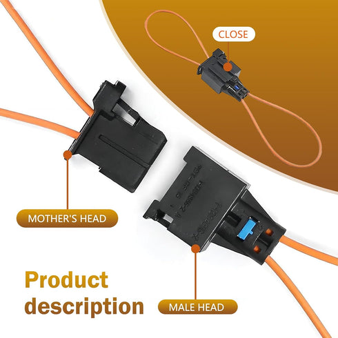 Polcatay 2 PCS Car Fiber Optic Test Loop, Female and Male Adapter, Automatic Diagnostic Cable Tool, Uncversal for Cars