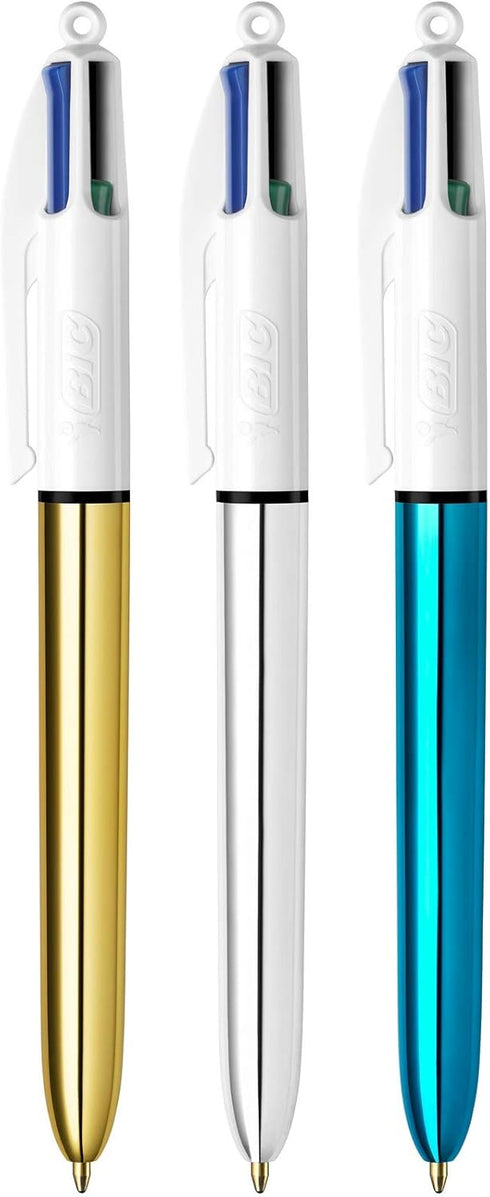 Bic 949896 1.0 mm Medium Point 4 Colour Retractable Ballpoint Pen - Blue (Pack of 12)