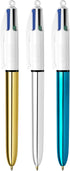 Bic 949896 1.0 mm Medium Point 4 Colour Retractable Ballpoint Pen - Blue (Pack of 12)