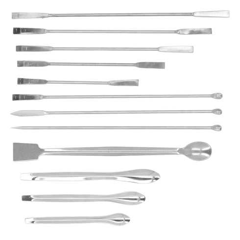 Laboratory Spatula, Double Ended Reagent Spoon, 12Pcs Stainless Steel for Easy Scooping