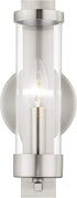10141-91 Livex Lighting Brushed Nickel Wall Sconce with Clear Glass