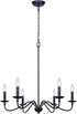 Paige 6-Light Chain Chandelier - Black Finish, 60W Type C, 26" W