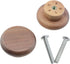 TAODAN 2pcs 40x20mm Black Walnut Kitchen Cabinet Knob Round Wood Drawer Knobs Dressing Table Wooden Furniture Handles