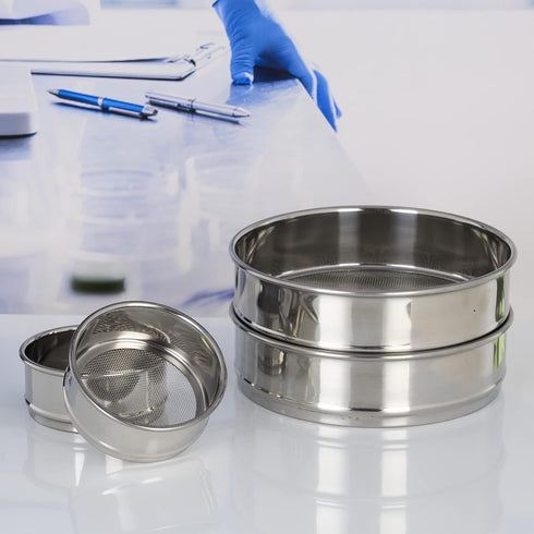 LABALPHA 700 Mesh Test Sieve, 4'' Diameter, 304 Stainless Steel Wire Cloth (0.023mm)