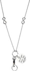 Unique Personalized Charm Stainless Steel Women's Lanyard, ID Badge Card Holder for Teacher, Nurse, Cruise Keys, Phone