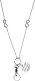 Unique Personalized Charm Stainless Steel Women's Lanyard, ID Badge Card Holder for Teacher, Nurse, Cruise Keys, Phone