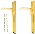 Luxshiny 2 Sets Metal Furniture Legs Height Sofa Cabinet Support Sturdy Replacement