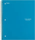 Five Star Spiral Notebook + Study App, 5 Subject, Wide Ruled, 8" x 10-1/2", 200 Sheets, Tidewater Blue