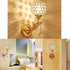 WeFoonLo E14 Modern Crystal Wall Light Pendent Lamp Chrome Finish Bedroom Sconce Lighting Fixture with Pull Cord