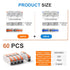 Lever Wire Connectors,KLMNDUO 60pcs 1 to 1 Inline Electrical Wire Connector kit for Quick Connect,1 Conductor Compact Wire Connectors Splicing Connectors for Circuit Inline Splices 28-12 AWG