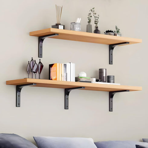 Metal Shelf Brackets - 4 x 4 Inch Heavy Duty L Hanging Angle Brackets, Iron Wall Bracket for Countertop Support