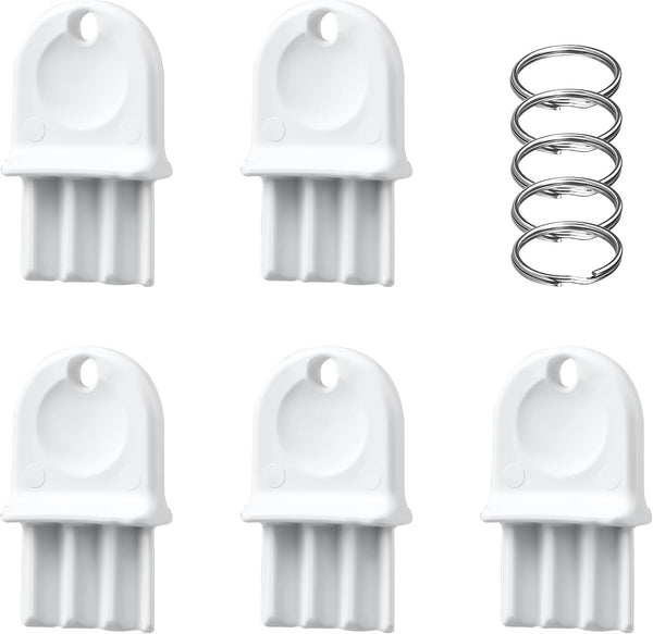 XIHIRCD 5pcs Paper Towel Dispenser Key, with 5pcs Key Rings Plastic Toilet Paper