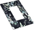 Decorative Switch Plate Covers, Boho Black/Grey Eucalyptus Leaf Floral 1 Gang Light Switch Cover for Home Decor