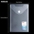 CYEAH 48 Pack Plastic Envelopes, 7 X 10" Clear Reusable Waterproof File Folders with Snap Button for School, Office