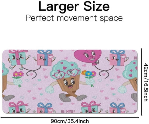 Generic 35. 4" 16. 5" Funny Pattern Desk Mat Multifunctional Large Keyboard Mouse Pad, Waterproof Dual Sided Desk Mat