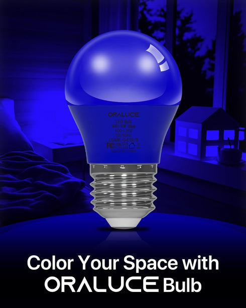6 Bulb 40 Equivalent,A15 Bulbs Bulb E26 Base,5W 450LM Non-Dimmable,6 Pack. ORALUCE Colors Porch Light Watt LED