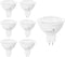 Bioluz LED 6 Pack MR16 Bulb, 50W Halogen Replacement, Non-Dimmable 7W 3000K, 12V AC/DC, Pack of 6