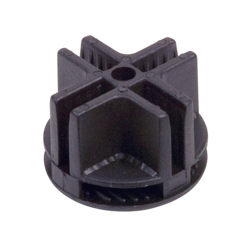 Econoco 4-Way Plastic Connector, Black, Pack of 100