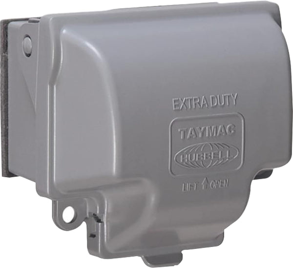 TayMac MX3300 RaynGuard Extra Duty Metal Weatherproof in-Use Cover, 1-Gang, Gray.