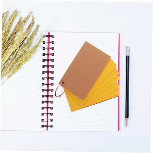 HOODANCOS 10pcs Double-sided Lined Index Cards with for Study and Meetings Paper Cover for College Essentials