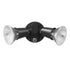Globe Electric 240W Twin Head Black Hardwired Automatic Dusk to Dawn Security Flood Light