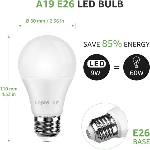 Lighting EVER Smart LED Light Bulbs, 60 Watt Equivalent, Dimmable with App, Warm White 2700K, A19 E26, Alexa & Google
